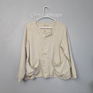 Moss Grey Atelier Juliana Organic Linen Jacket